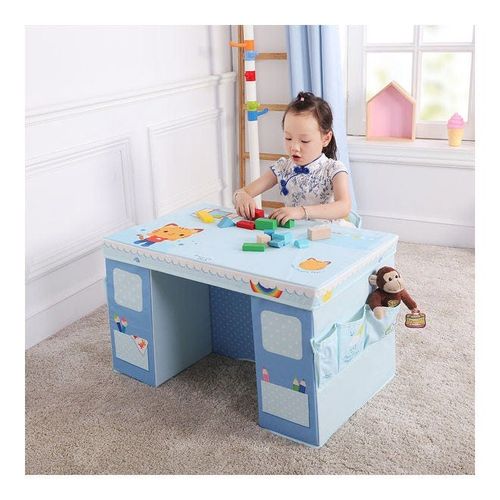 Storage Table And Chair Set For Kids BLue 73x46x45cm