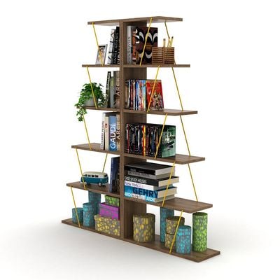 Tars Mini Bookcase Multicolour 146x65x22cm