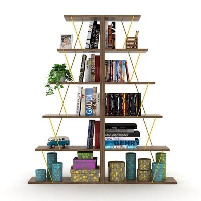 Tars Mini Bookcase Multicolour 146x65x22cm