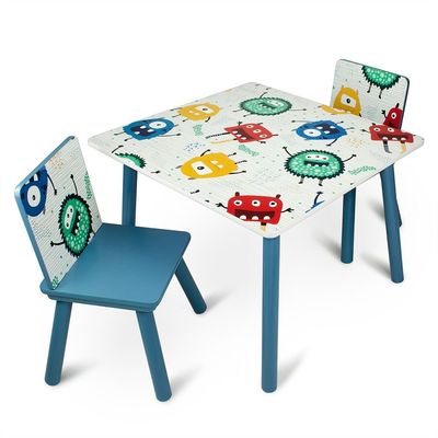 Home Canvas 2-Piece Chair With Table Set Multicolour