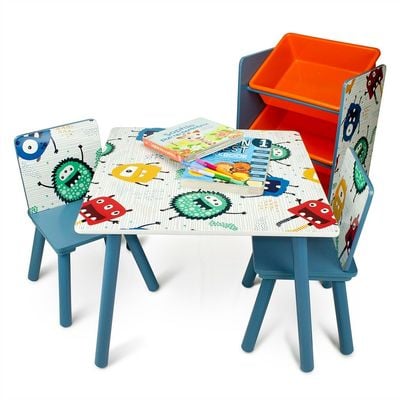 Home Canvas 2-Piece Chair With Table Set Multicolour