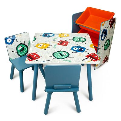 Home Canvas 2-Piece Chair With Table Set Multicolour