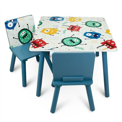 Home Canvas 2-Piece Chair With Table Set Multicolour