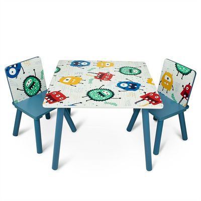 Home Canvas 2-Piece Chair With Table Set Multicolour