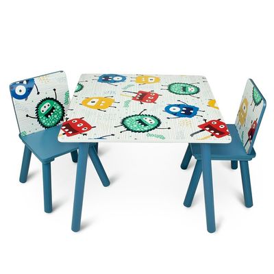 Home Canvas 2-Piece Chair With Table Set Multicolour