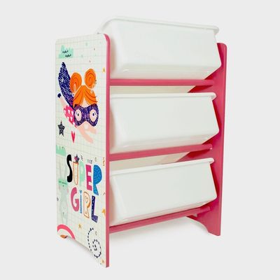 3-Tier Toy Storage Rack Multicolour