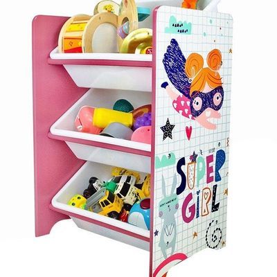 3-Tier Toy Storage Rack Multicolour