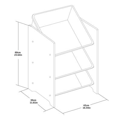 3-Tier Toy Storage Rack Multicolour