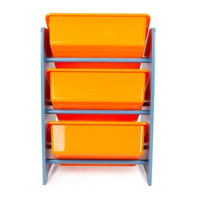 Home Canvas 3-Tier Toy Storage Rack Multicolour