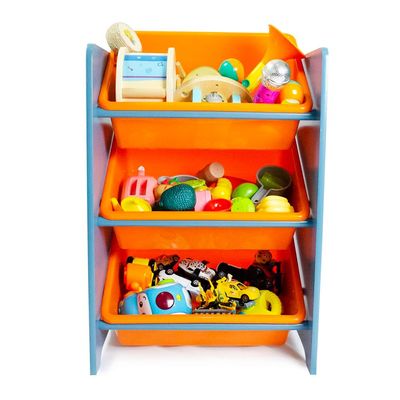 Home Canvas 3-Tier Toy Storage Rack Multicolour