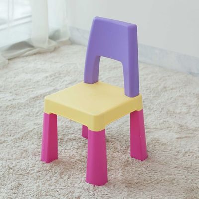 2-In-1 Kids Building Block Study Table Chair Set Multi Color Length79.5cm Depth 33cm  Width 54cm33cm, Height 53cm Extend upto 55cmcm