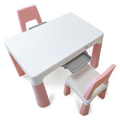 Multi Functional Early Learning Study Table Chair Set White/Pink