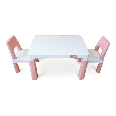 Multi Functional Early Learning Study Table Chair Set White/Pink