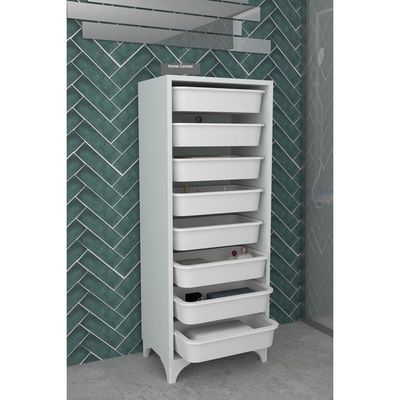 8 Compartment Multi-Purpose Cabinet White 45x116.5x30cm