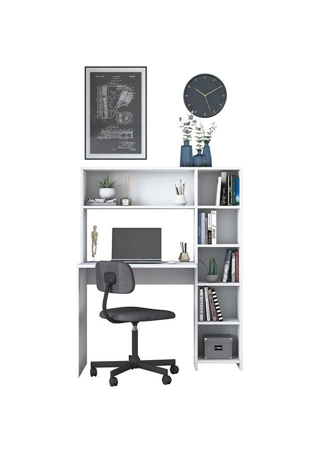 Ameriwood dove grey student deals desk with hutch