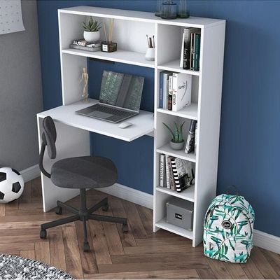 Computer Desk With Bookshelf And Shelves White