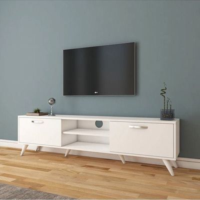 Tv Unit Modern Free Standing Tv Stand 180 Cm - White