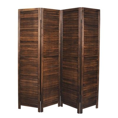 YATAI Wooden Room Dividers and Folding Privacy Screens 4 Panel Foldable Easy Movable