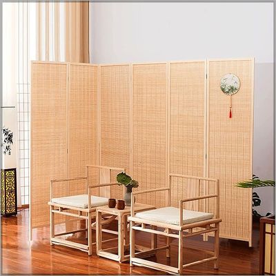 Flexible Panel Folding Room Divider Black