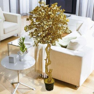 Artificial Ginkgo Biloba Tree Green/Black 180x80cm