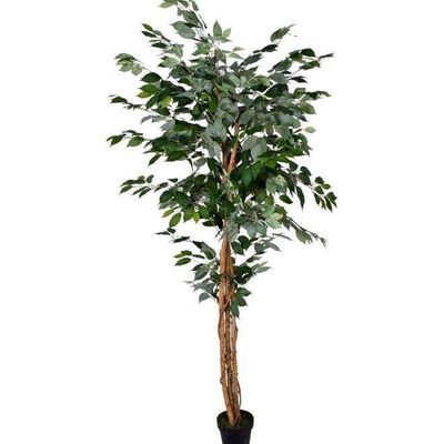 Artificial Ficus Tree Green/Brown/Black 210x90cm