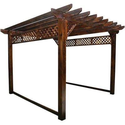 Luxury Patio Wooden Gazebo Brown 320x320x250cm