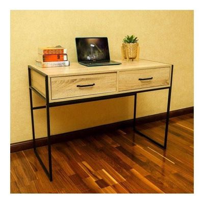 Wooden Computer Desk Brown/Black 107x77x50cm