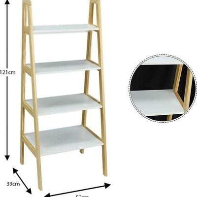 4 Layers Multipurpose Bathroom Organizer Rack White 52x121x39cm