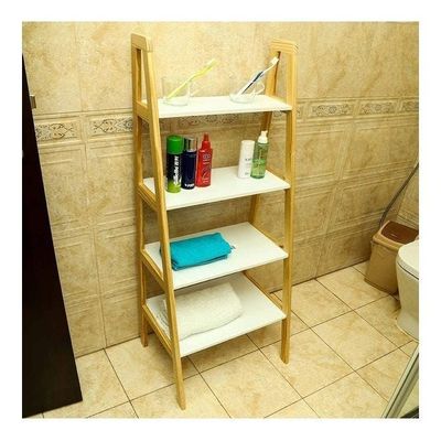 4 Layers Multipurpose Bathroom Organizer Rack White 52x121x39cm