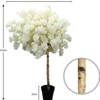 Artificial Cherry Blossom Tree White 210cm