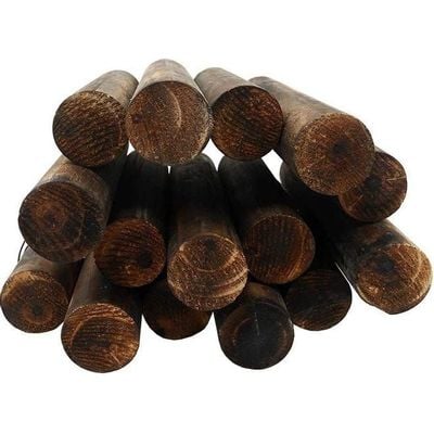 6 Pieces Garden Outdoor Lawn Stakes Edging Fence Brown 90cm