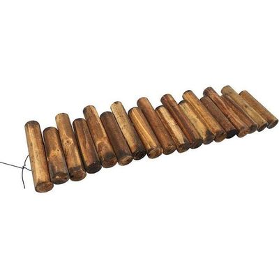 12 Pieces Garden Outdoor Lawn Stakes Edging Fence Brown 90cm