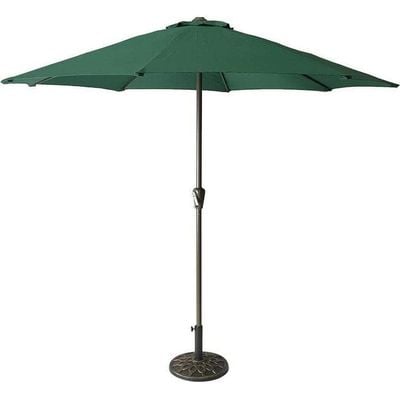 Waterproof Umbrella Parasol With Metal Base Green 240cm