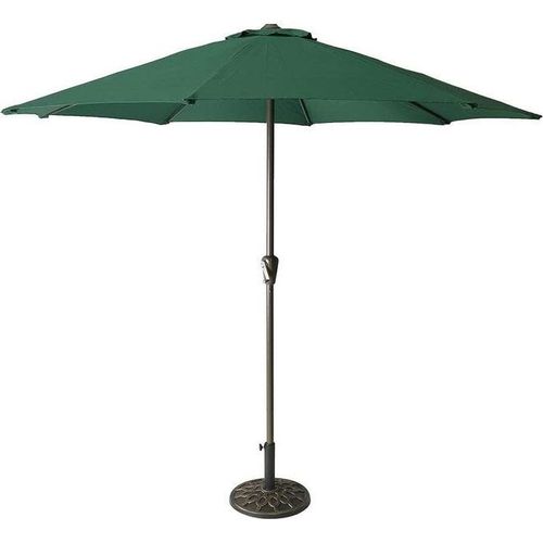 Waterproof Umbrella Parasol With Metal Base Green 240cm