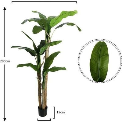 Artificial Banana Tree Green/Brown 200x116x116cm