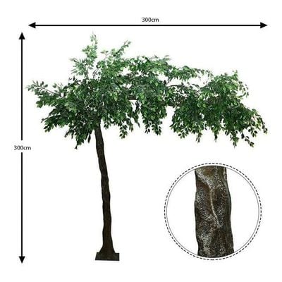 Artificial Ficus Tree Green/Brown