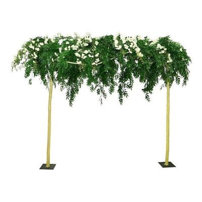 Artificial Italian Ruscus Flowering Wedding Arch Green/White