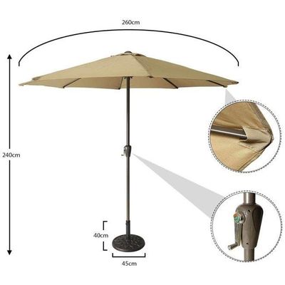 Parasol Umbrella Beige/Black