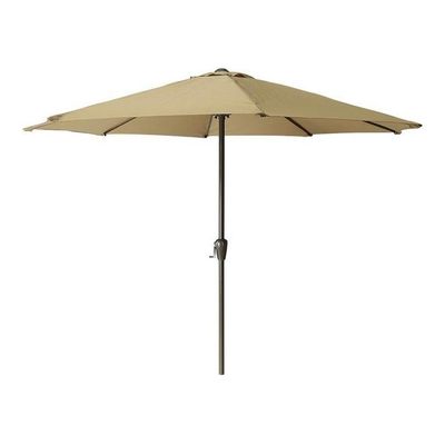 Garden Pole Umbrella with UV Protection and Fade-Resistant Fabric Brown 260x200cm