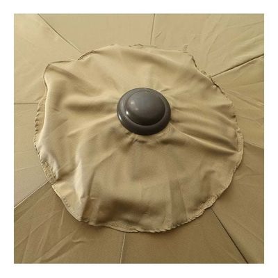 Garden Pole Umbrella with UV Protection and Fade-Resistant Fabric Brown 260x200cm