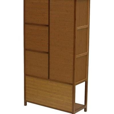 6-Tier Bookcase With 2 Drawers Brown 79x133x33cm