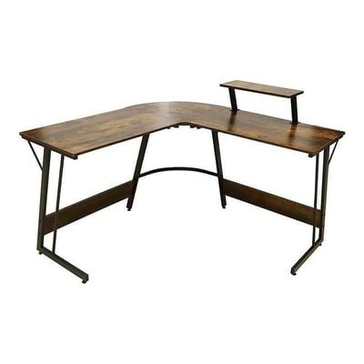 L-Shaped Computer Desk Table Brown 130x95x130cm