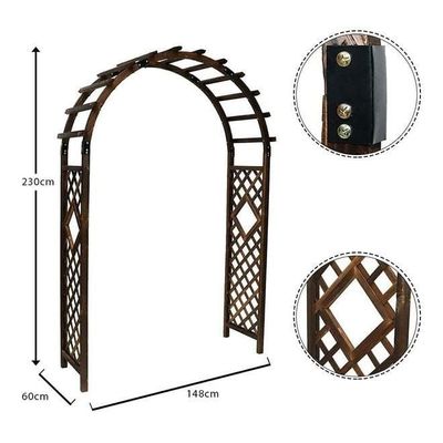 Solid Wood Gate Brown 148x230x60cm