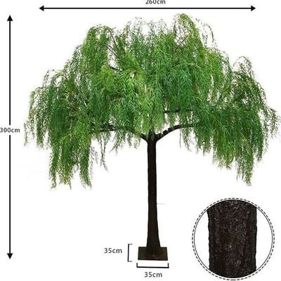 Artificial Willow Tree 3 Meters Green/Brown