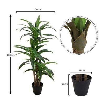 Artificial Corn Stalk Dracaena Plant