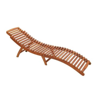 Solid Acacia Wood Sun Lounger