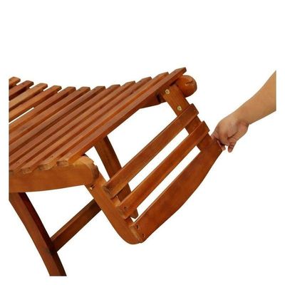 Solid Acacia Wood Sun Lounger