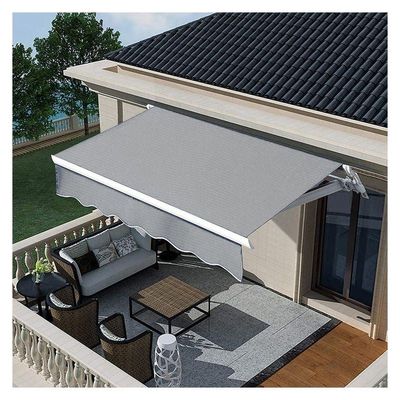 Outdoor Sun Shade Window Door Shelter Foldable Awning with Manual Crank Handle