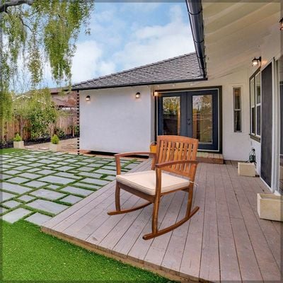 Rocking Chair with Seating Cushions