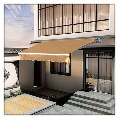 Yatai Outdoor Sun Shade Canopy Shelter Foldable Awning with Manual Crank Handle